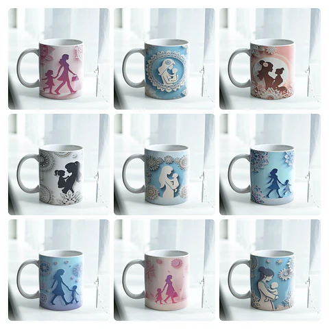 14 Artes para Caneca Dia das Mães Mandalas Arquivo em Jpg 