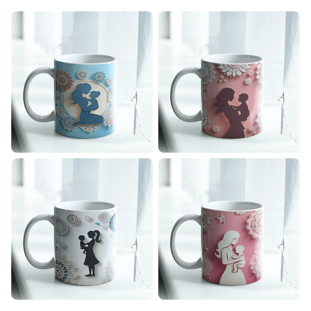 14 Artes para Caneca Dia das Mães Mandalas Arquivo em Jpg  2