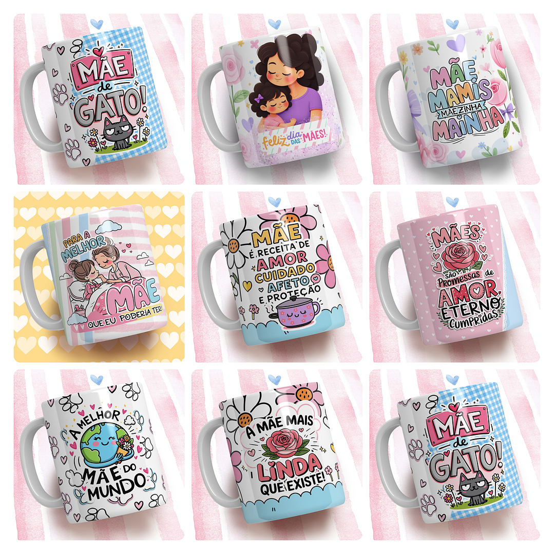 30 Artes para Caneca Dia das Mães Arquivo em Jpg 2