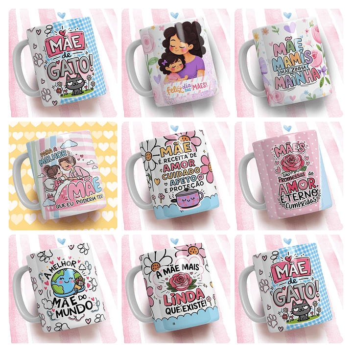 30 Artes para Caneca Dia das Mães Arquivo em Jpg 2