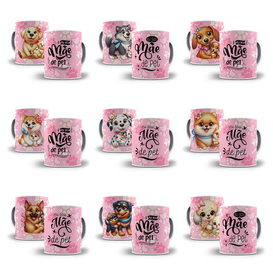 34 Artes para Caneca Mãe de Pet Dog Arquivo em Jpg  1