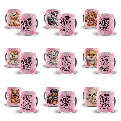34 Artes para Caneca Mãe de Pet Dog Arquivo em Jpg 