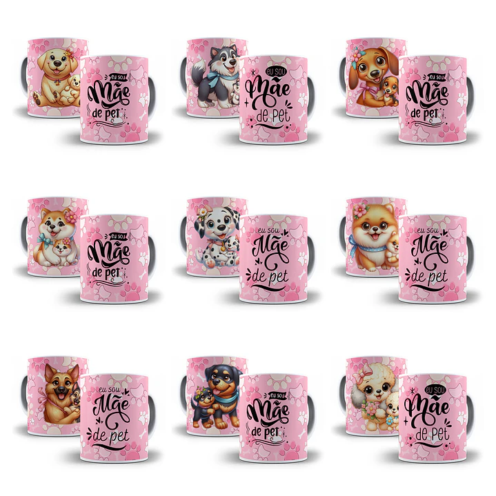 34 Artes para Caneca Mãe de Pet Dog Arquivo em Jpg  1