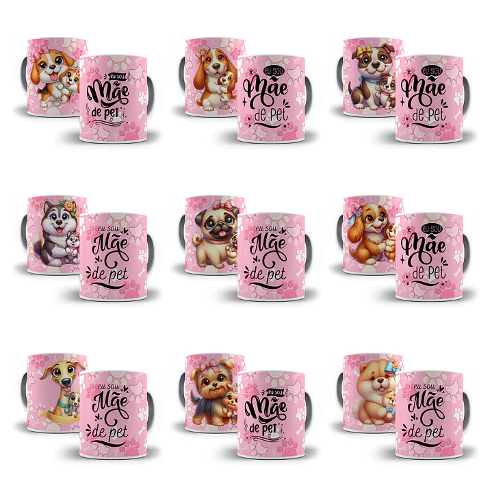 34 Artes para Caneca Mãe de Pet Dog Arquivo em Jpg  2