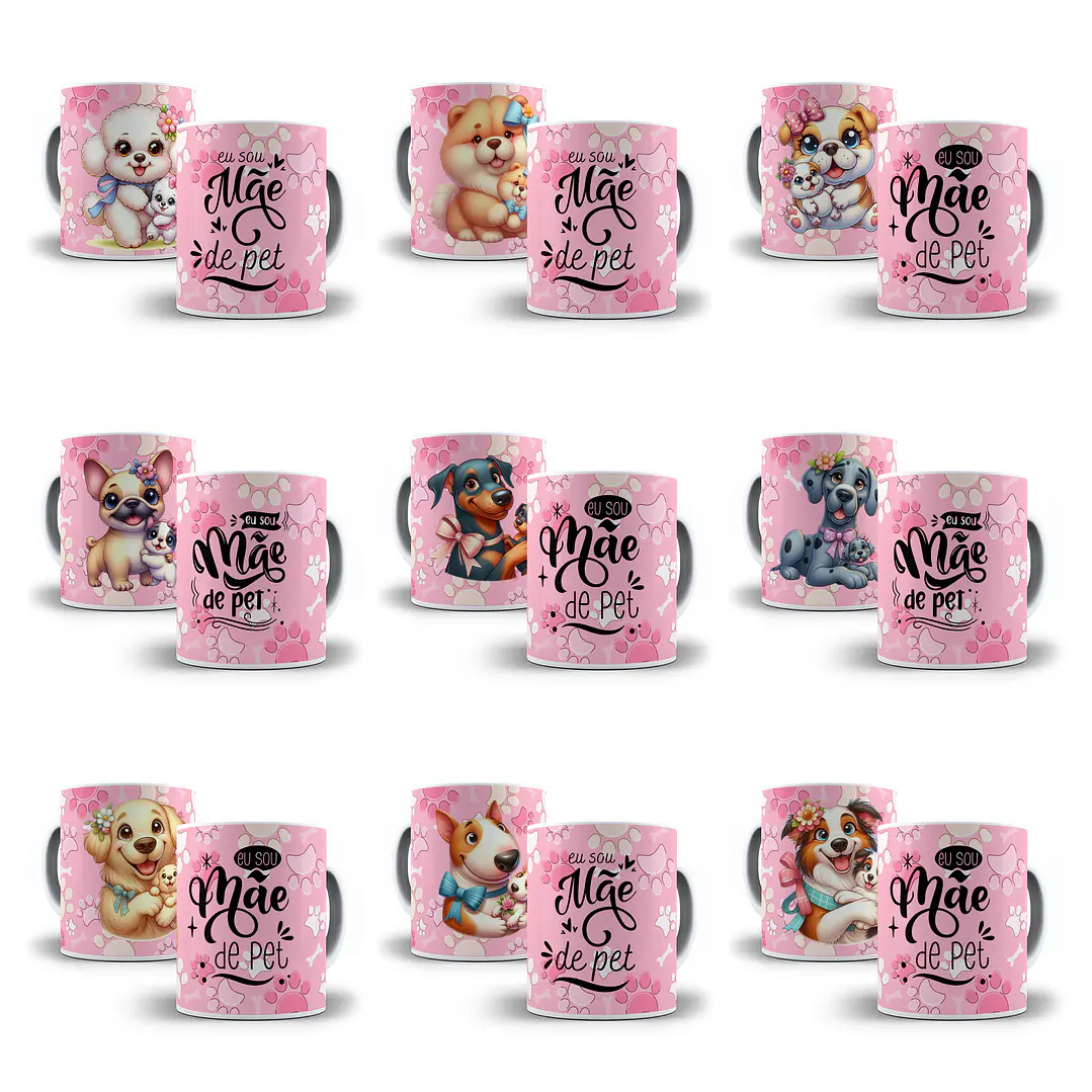 34 Artes para Caneca Mãe de Pet Dog Arquivo em Jpg  3