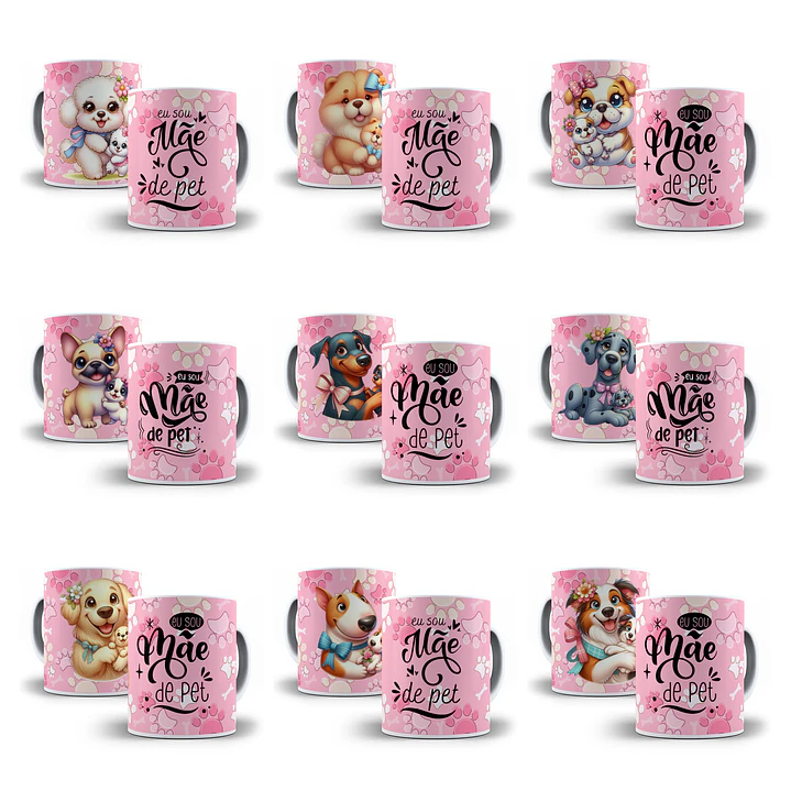 34 Artes para Caneca Mãe de Pet Dog Arquivo em Jpg  3