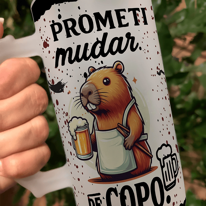 10 Artes para Copo Capivarinha Frases Chopp Arquivo em Editável  1