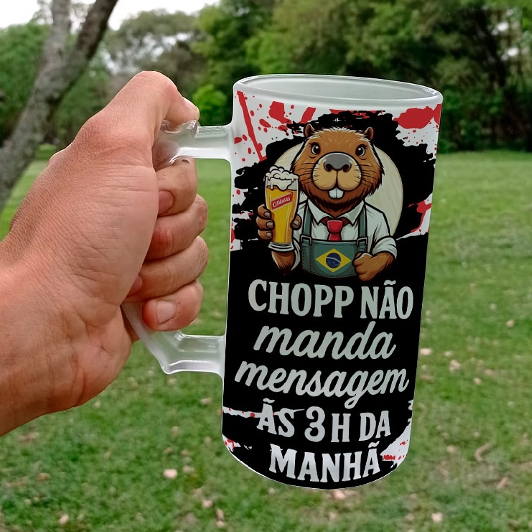 10 Artes para Copo Capivarinha Frases Chopp Arquivo em Editável  5