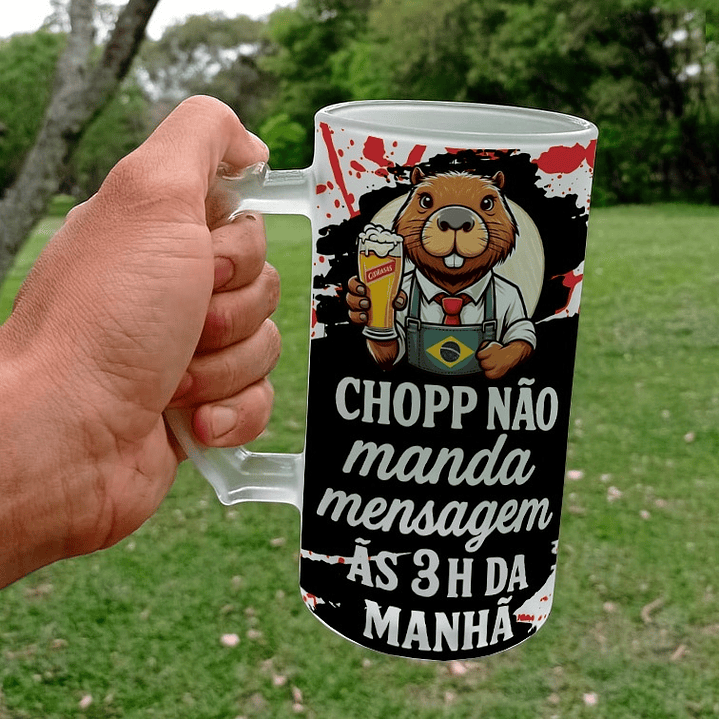 10 Artes para Copo Capivarinha Frases Chopp Arquivo em Editável  5