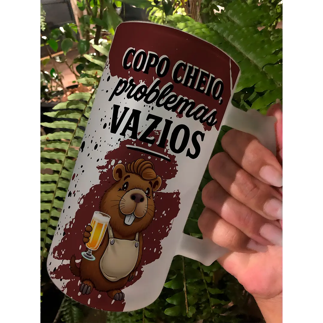 10 Artes para Copo Capivarinha Frases Chopp Arquivo em Editável  6