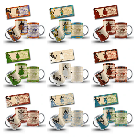 31 Artes para Caneca e Camisa Orixas Ancestrais Arquivo em Pdf 