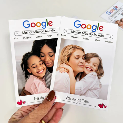 Arte Cartão Melhor Mãe do Mundo Google Arquivo de Editável em Canva para Baixar