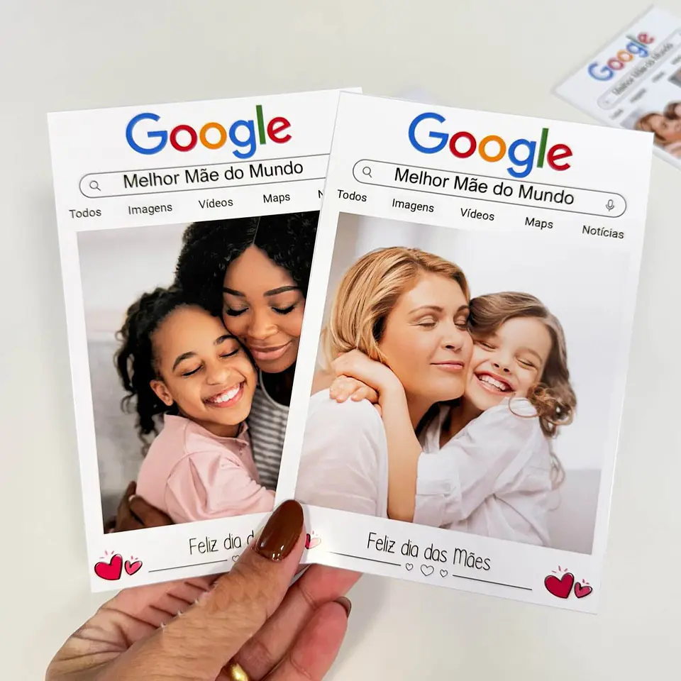 Arte Cartão Melhor Mãe do Mundo Google Arquivo de Editável em Canva para Baixar 1