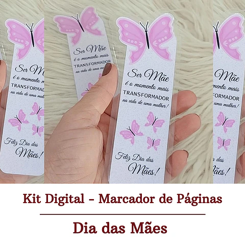Marca Paginas Dia das Mães Arquivo de Corte em PNG e PDF para Baixar