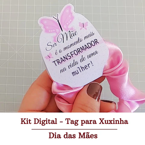 Tag para Xuxinha Dia das Mães Arquivo de Corte em PNG e PDF para Baixar