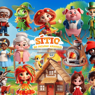 Kit Digital Sitio do Pica Pau Amarelo em Png  