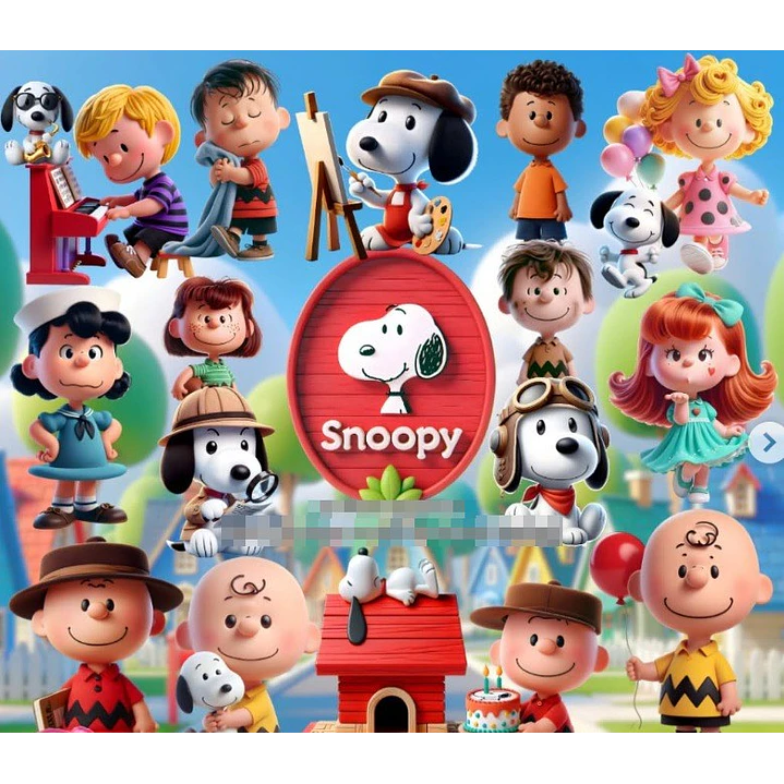 Kit Digital Snoopy em Png   1