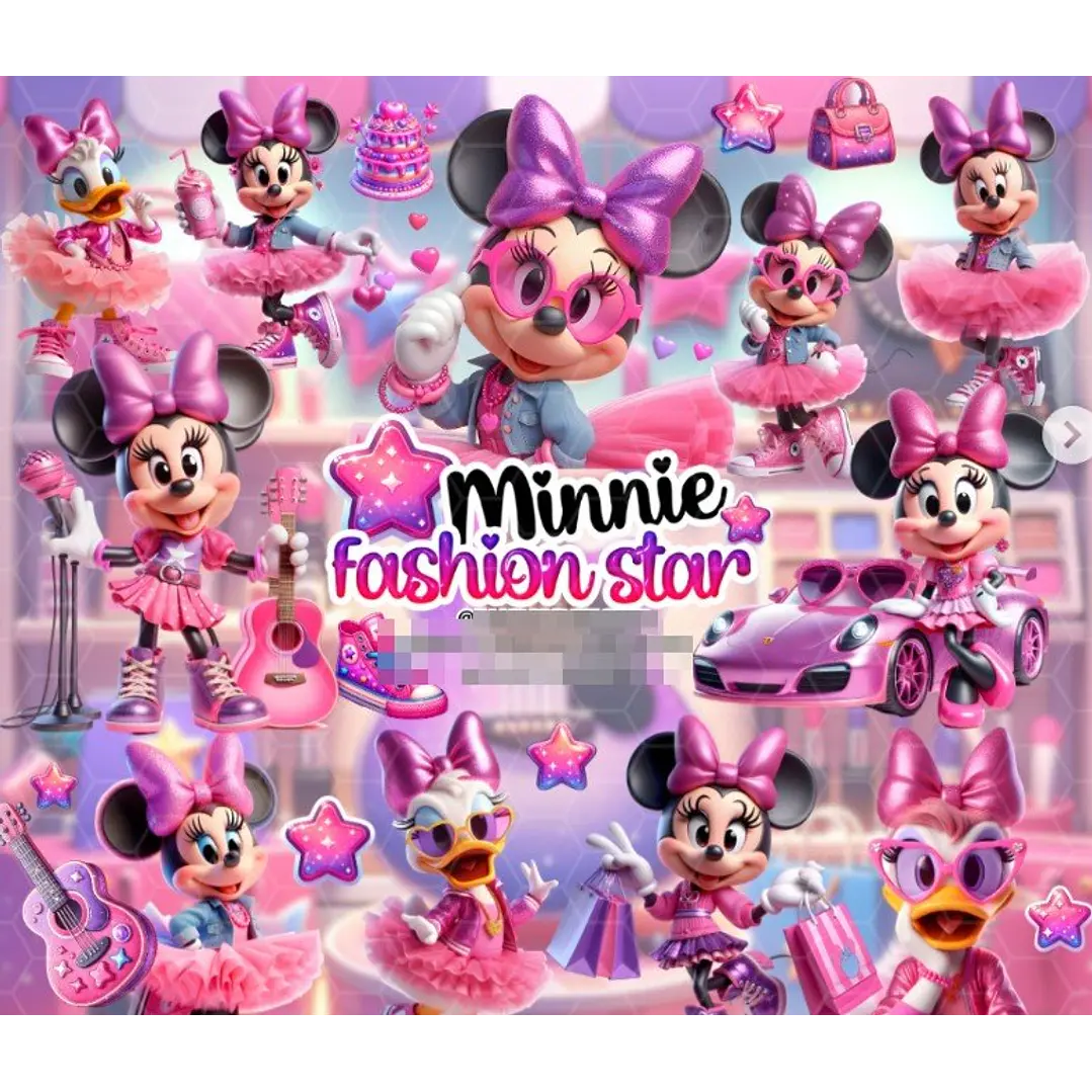 Kit Digital Minnie Fashion Star em Png  1