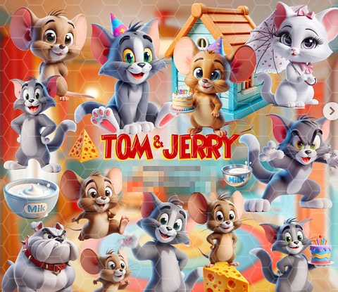 Kit Digital Tom e Jerry em Png 