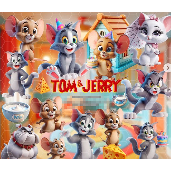 Kit Digital Tom e Jerry em Png  1