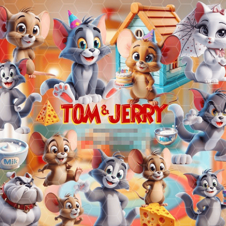 Kit Digital Tom e Jerry em Png  1