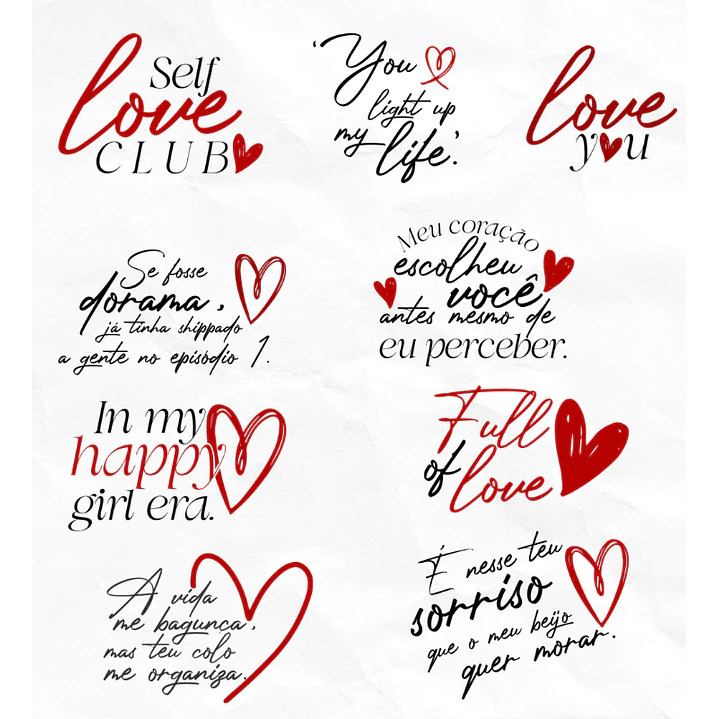 Arquivo Letters of love Mimos e Frases Dia dos namorados Arquivo Editável  2