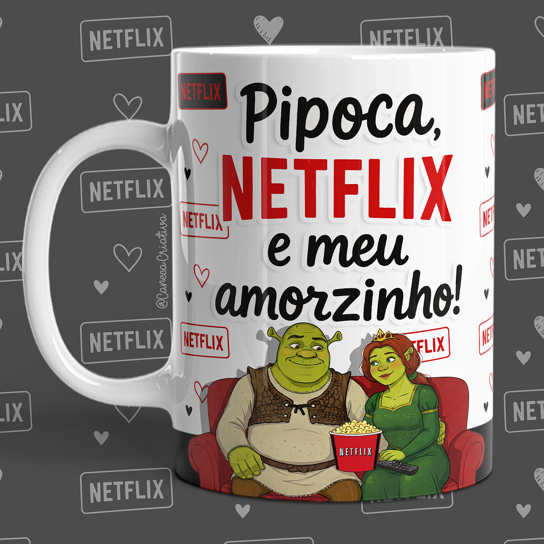 16 Artes para Caneca Dia dos Namorados Netflix, Pipoca e Você em Jpg 16