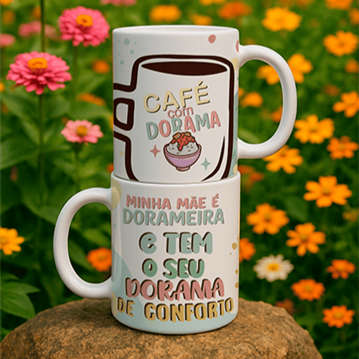 5 Artes para Caneca Mãe Dorameira Arquivo Editável 4