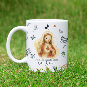 5 Artes para Caneca Sagrado Coração de Jesus Arquivo Editável  