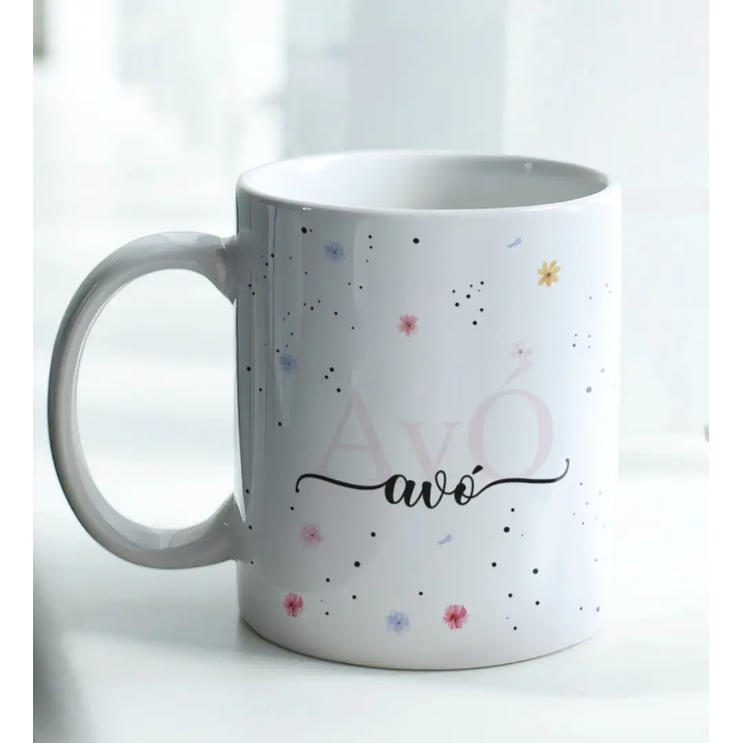 6 Artes para Caneca Mamãe, Dinda, Avó Jardim Arquivo Editável 2