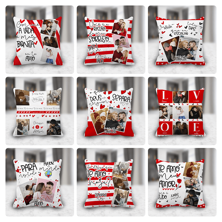 10 Artes para Azulejo e Almofada Dia dos Namorados Arquivo Editável  1