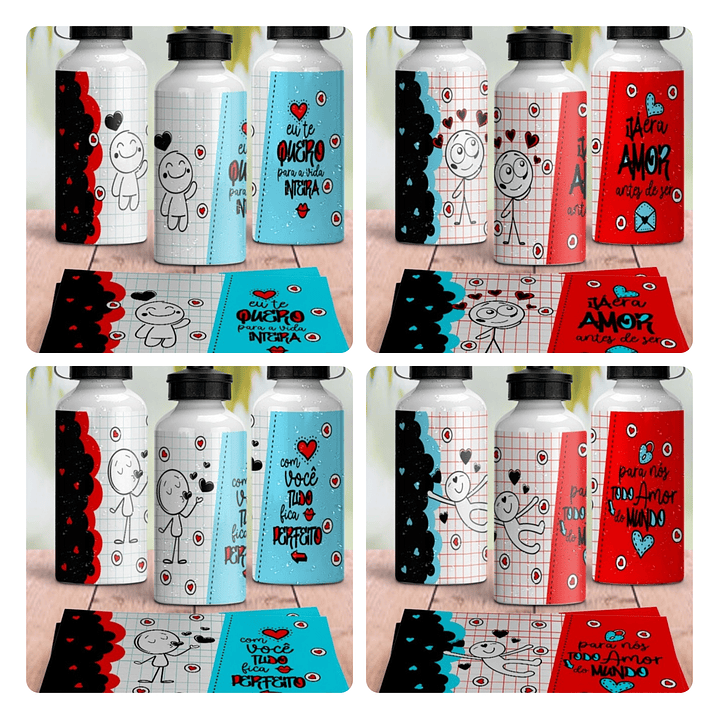 18 Artes para Camisa e Squeeze Namorados Apaixonados Arquivo Editável   2