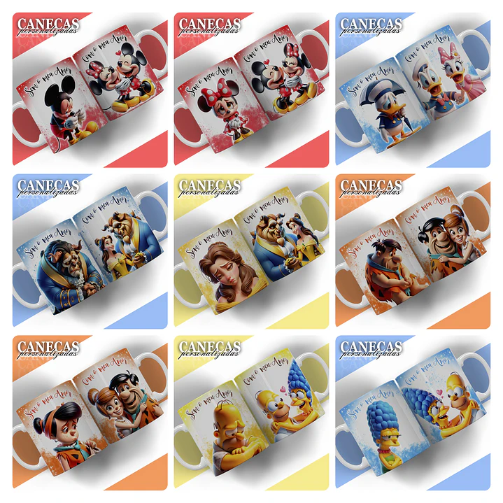 20 Artes para Caneca Dia dos Namorados Sempre com meu Amor Arquivop Editável  1