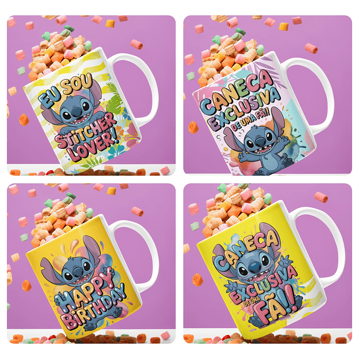 Arquivos para Criações Fofa Stitch Nomes Arquivos em Png 1