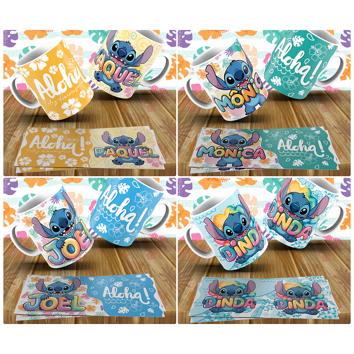 Arquivos para Criações Fofa Stitch Nomes Arquivos em Png 4