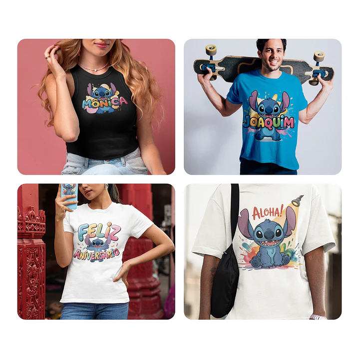 Arquivos para Criações Fofa Stitch Nomes Arquivos em Png 6