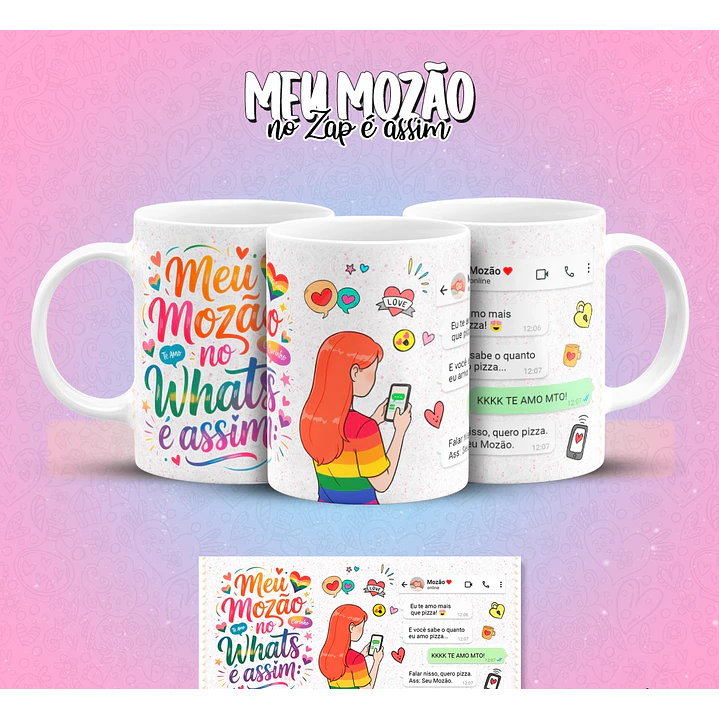 12 Artes para Caneca Meu Mozão No Zap É Assim Arquivo em Jpg 1