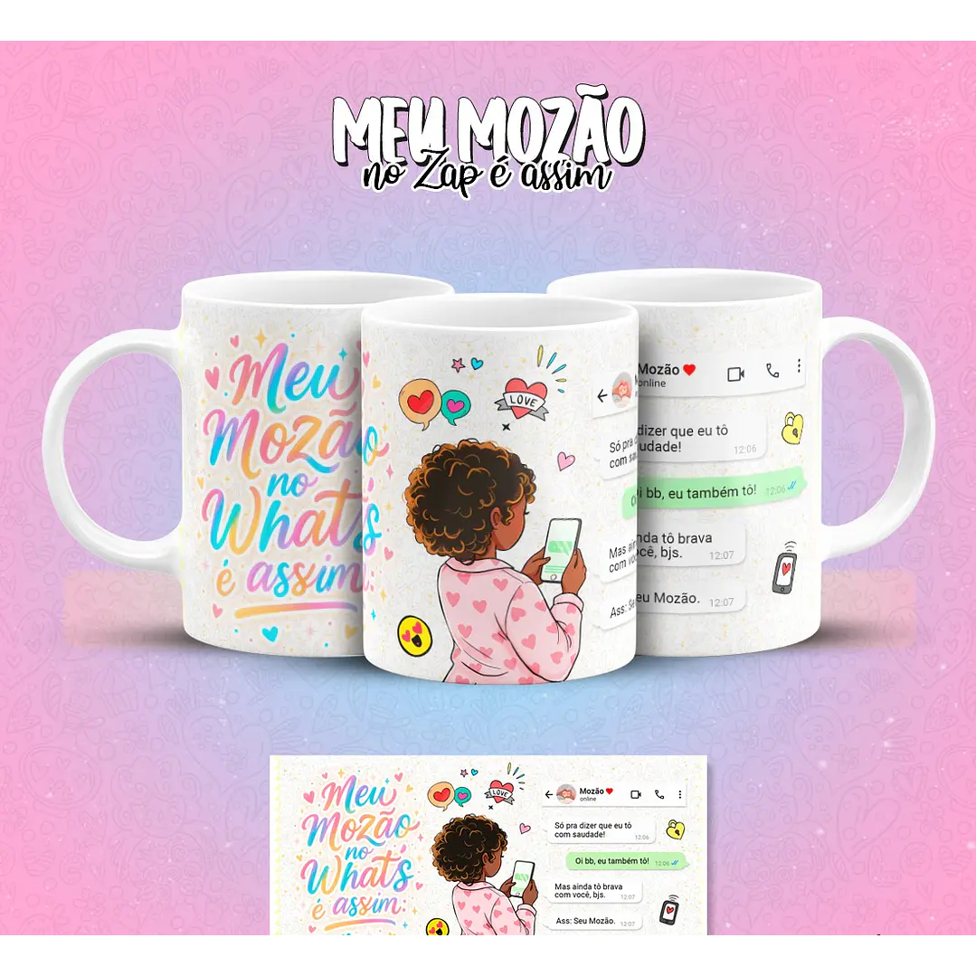 12 Artes para Caneca Meu Mozão No Zap É Assim Arquivo em Jpg 7