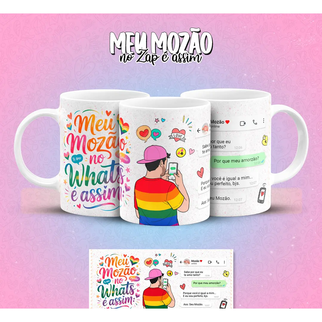 12 Artes para Caneca Meu Mozão No Zap É Assim Arquivo em Jpg 12