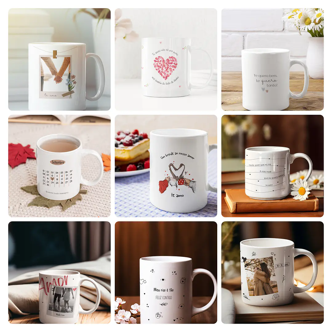 18 Artes para Caneca Dia Dos Namorados Arquivo Editável  1