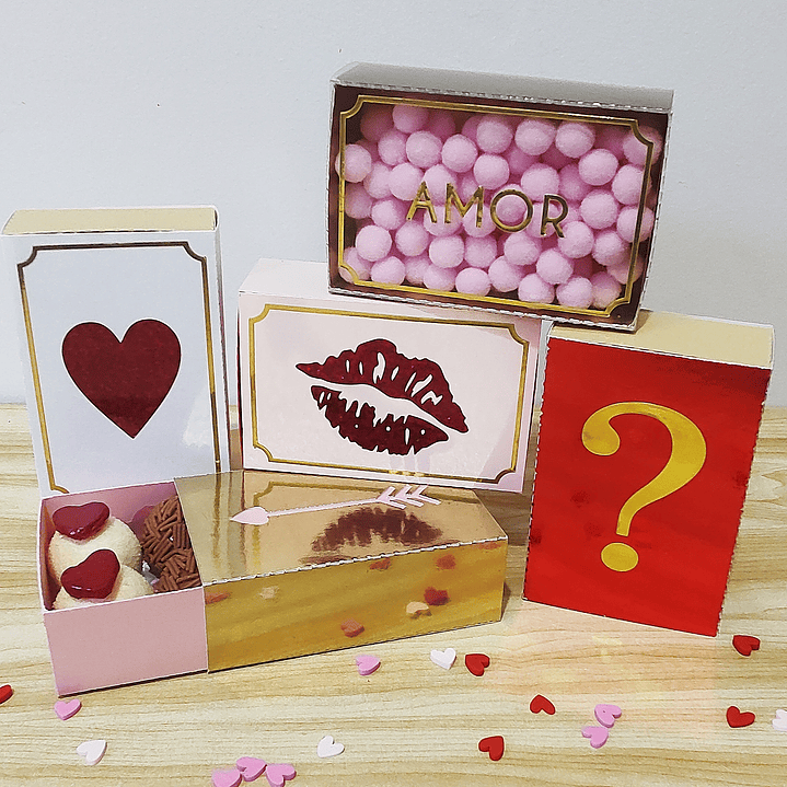 Arquivo de Corte Caixa Surpresa Dia dos Namorados Arquivo em Pdf   2