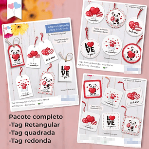 Arquivo de Corte Tags e Adesivos Dia dos Namorados Arquivo em Png