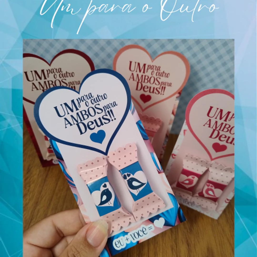 Arquivo de Corte Tag Pirulito Um para o Outro - Baixe Agora em PDF Pronto para Imprimir 1