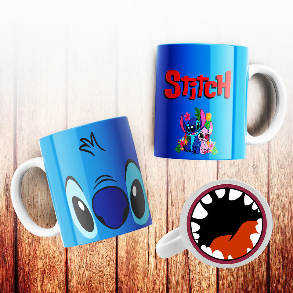 7 Artes para Caneca Bocão Personagens Arquivo Editável  1