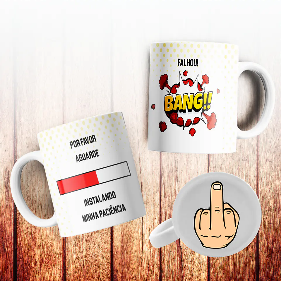 7 Artes para Caneca Bocão Personagens Arquivo Editável  5