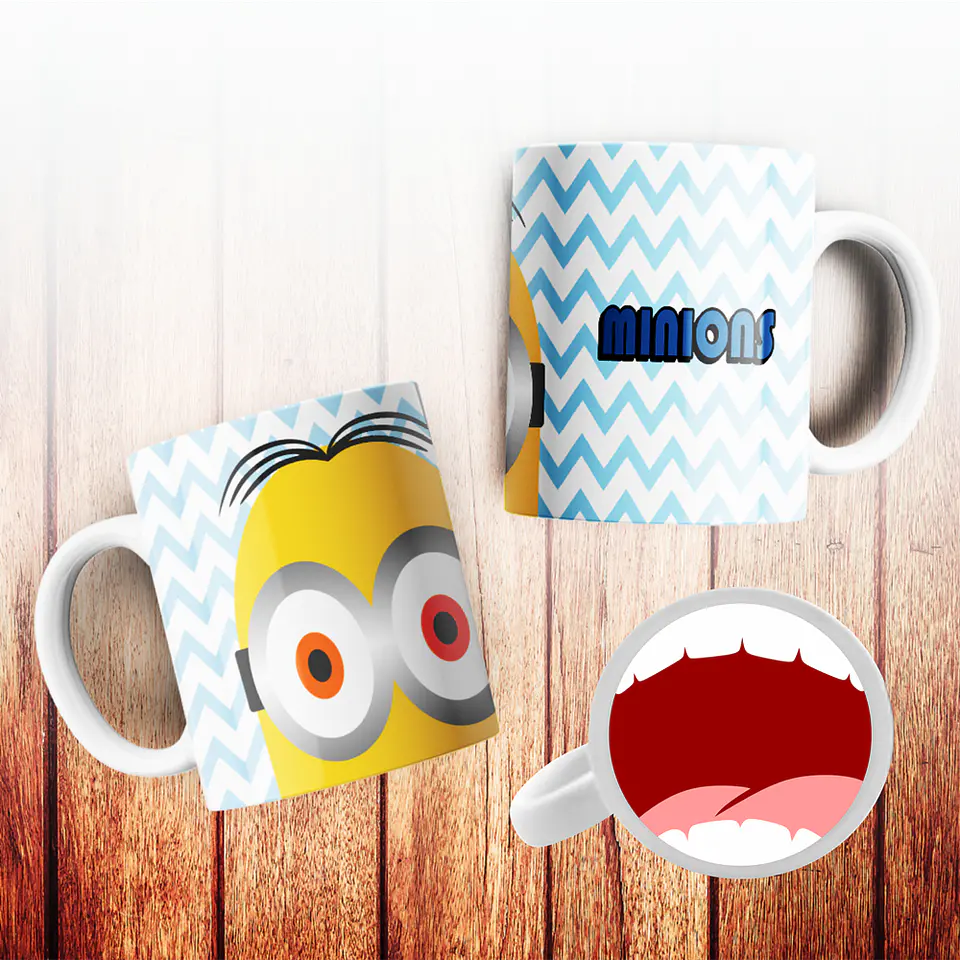 7 Artes para Caneca Bocão Personagens Arquivo Editável  7