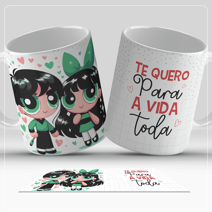 13 Artes para Caneca Dia dos Namorados Personagens Casal Arquivo em Jpg  11
