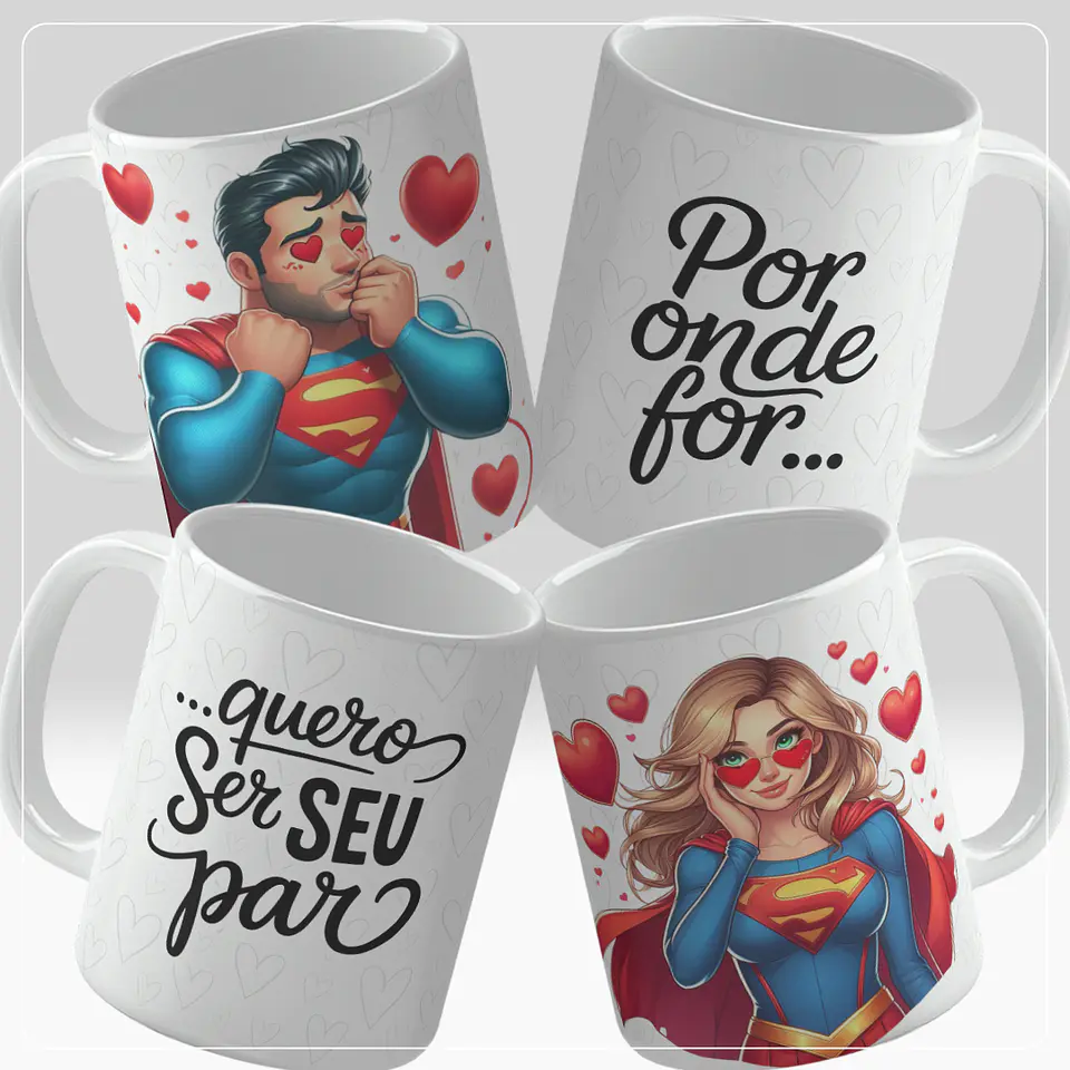 16 Artes para Caneca Dia dos Namorados Par Personagens Arquivo em Jpg 2