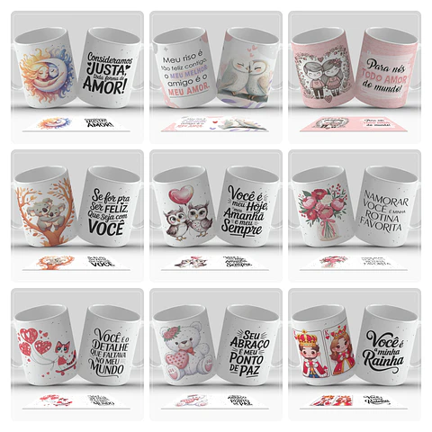22 Artes para Caneca Dia dos Namorados Arquivo em Jpg