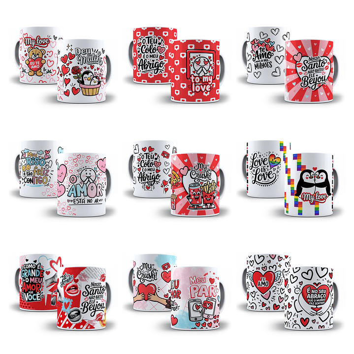 30 Artes para Caneca + Arte para Tubolata Dia dos Namorados em Jpg  8